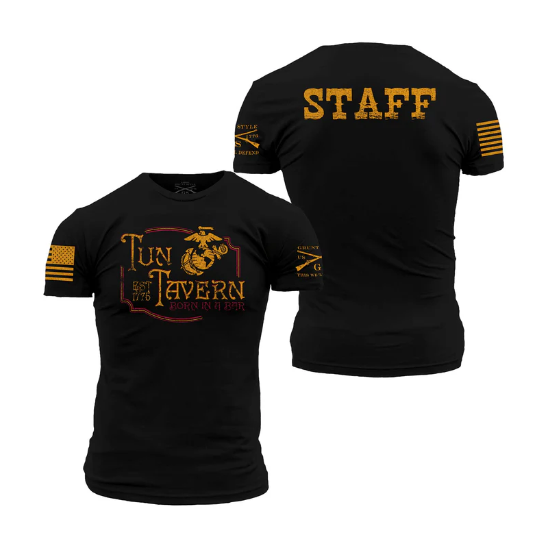 Grunt Style - USMC - Tun Tavern Staff T-shirt - Black GSMC0025
