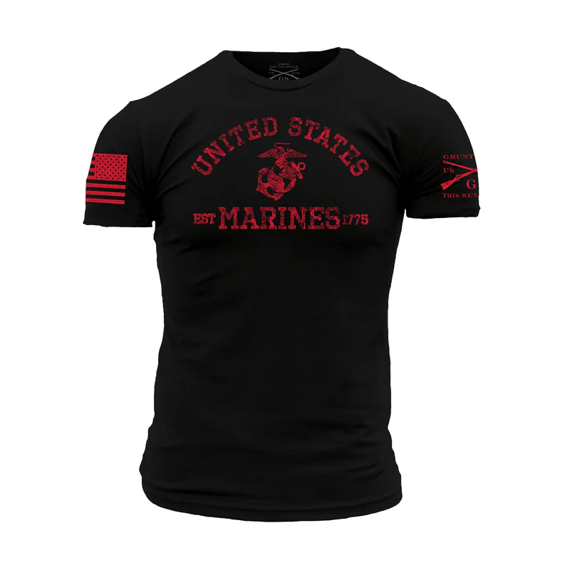 Grunt Style - USMC - Est. 1775 T-shirt - Black GSMC0090