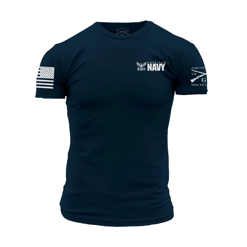 Grunt Style - USN - Shellback Seal T-shirt - Navy GSNV0057