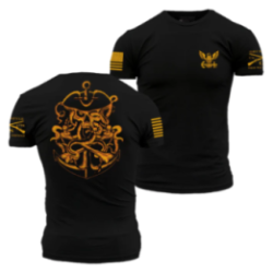 Grunt Style - USN - Ghost Pirate T-shirt - Black GSNV0070