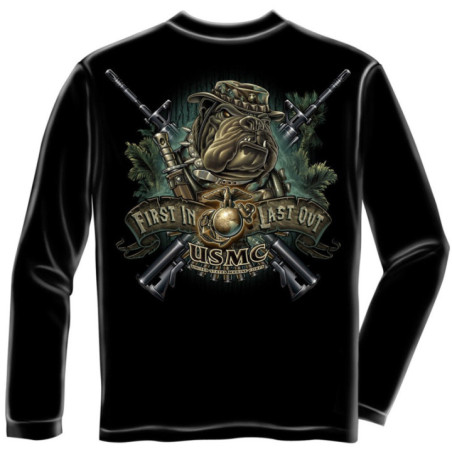 First In Last Out - USMC Marine Devil Dog L/S MM108LS