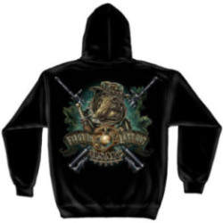 First In Last Out - USMC Marine Devil Dog Hooded L/S MM108SW