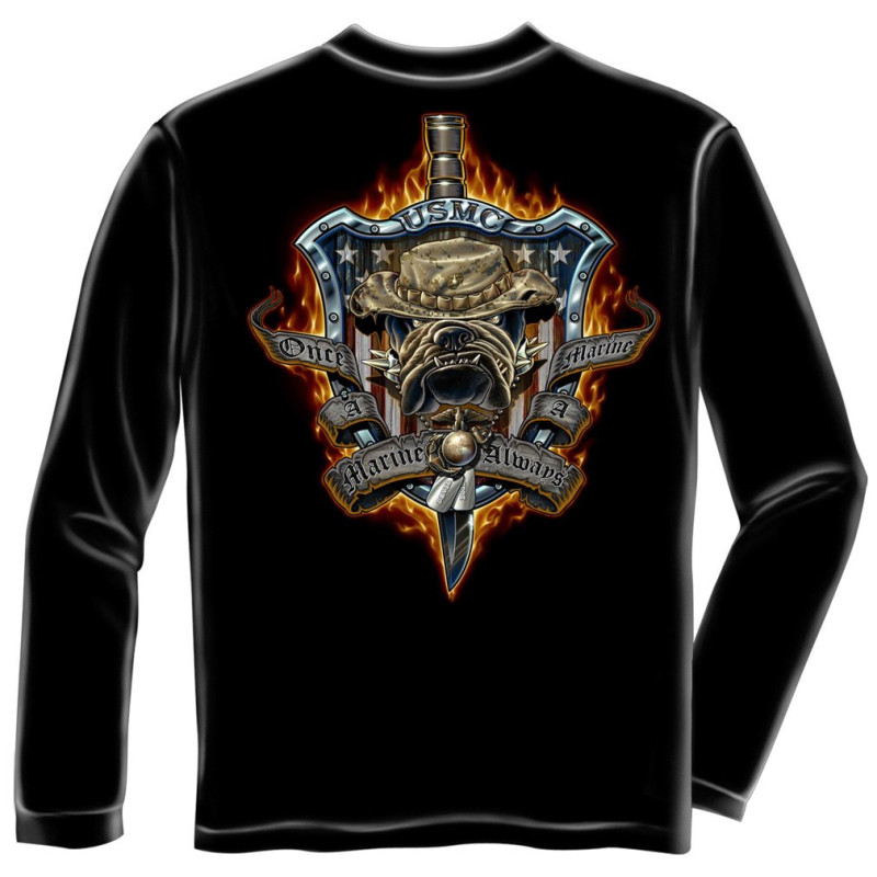 Once And Always A USMC Marine L/S MM109LS