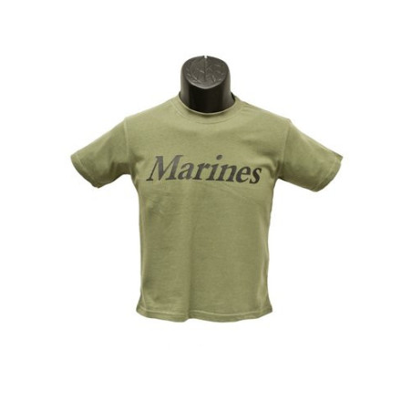 Kids OD Green USMC Marine T-Shirt