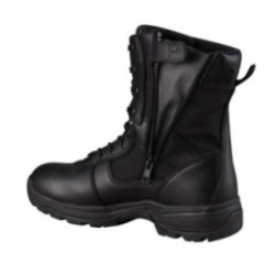 Leather Made Waterproof Military Boots With a Side-Zip