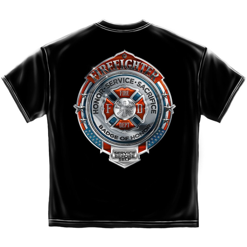 Firefighter Chrome Badge FF2101
