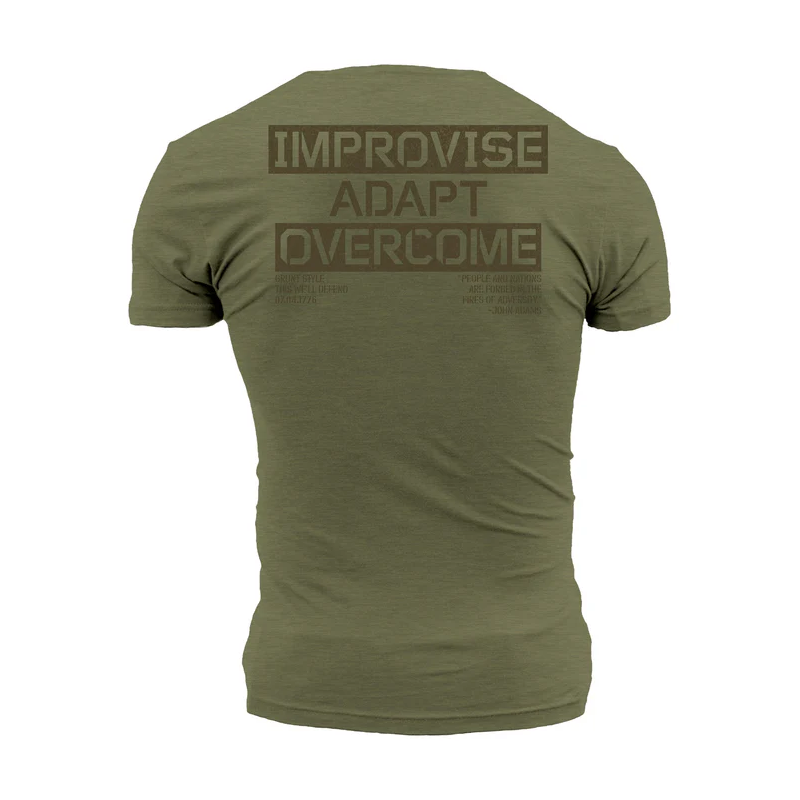 Grunt Style - Improvise Adapt Overcome T-shirt - Military Green GS5248