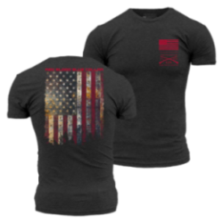 Grunt Style - Red Blood Blue Collar T-shirt - Charcoal GS5758