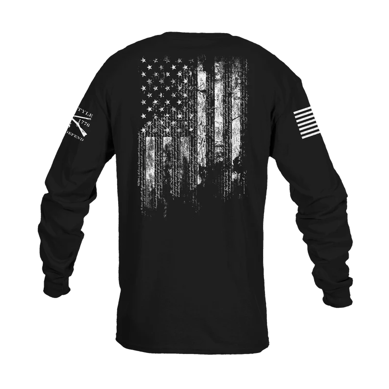 Grunt Style - 1776 Flag Long Sleeve - Black GS5833