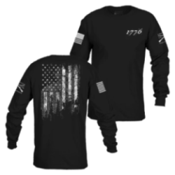 Grunt Style - 1776 Flag Long Sleeve - Black GS5833