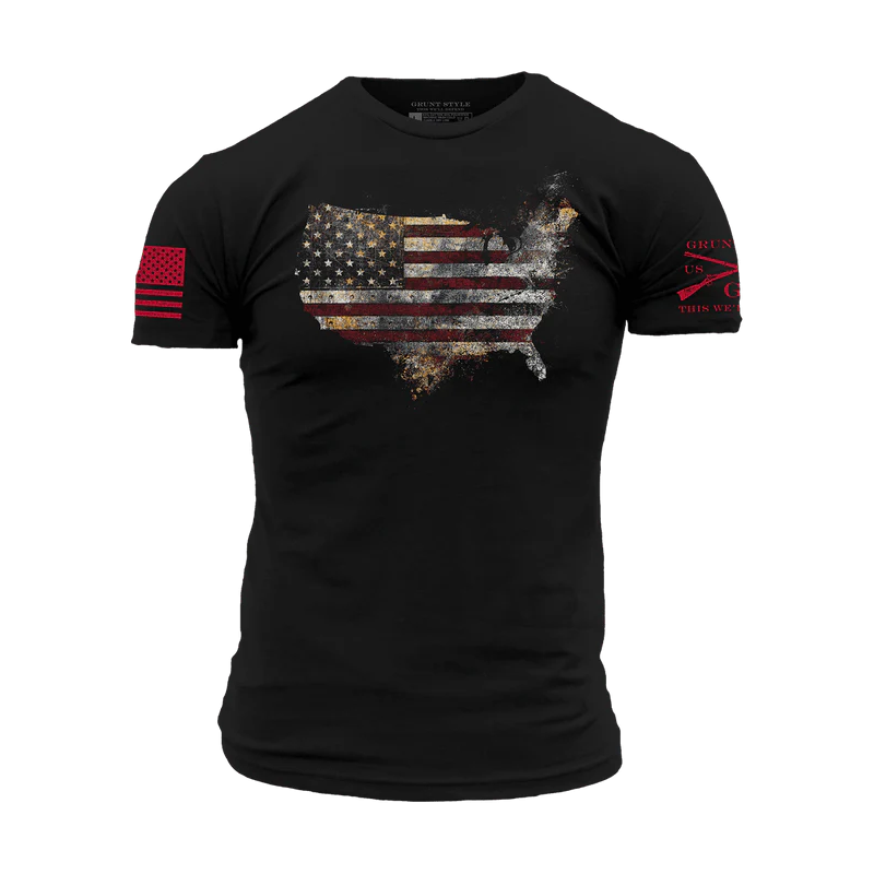 Grunt Style - Red Blood Nation T-shirt - Black GS6238