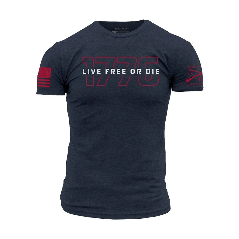 Grunt Style - Live Free or Die '76 T-shirt - Midnight Navy GS6889