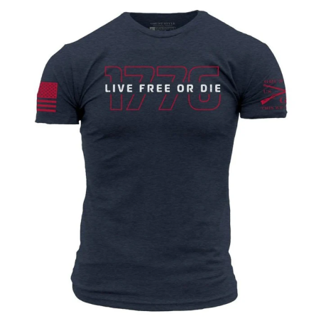 Grunt Style - Live Free or Die '76 T-shirt - Midnight Navy GS6889