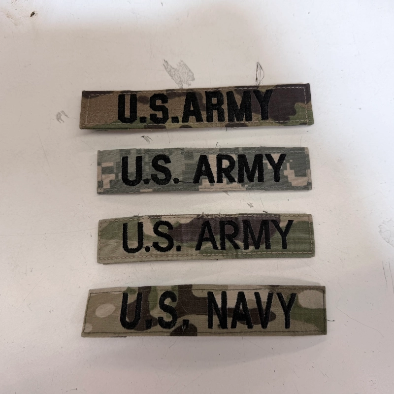 Finished military name tape samples