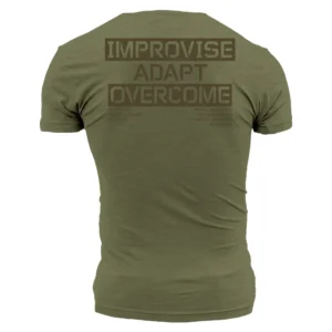 Grunt Style - Improvise Adapt Overcome T-shirt - Military Green GS5248 - Image 1