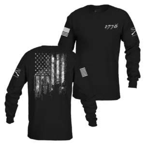 Grunt Style - 1776 Flag Long Sleeve - Black GS5833 - Image 3