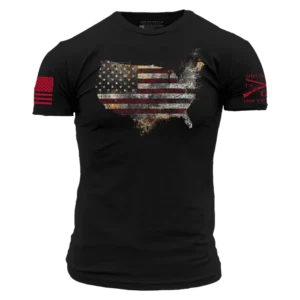 Grunt Style - Red Blood Nation T-shirt - Black GS6238 - Image 1