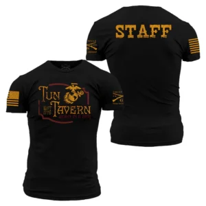 Grunt Style - USMC - Tun Tavern Staff T-shirt - Black GSMC0025 - Image 1