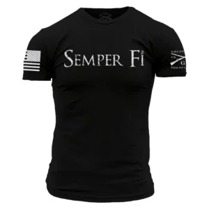 Grunt Style - USMC - Semper Fi T-shirt - Black GSMC0072
