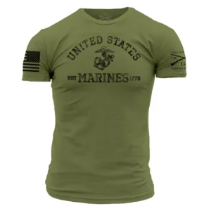 Grunt Style - Est. 1775 T-shirt - Military Green GSMC0091 - Image 1